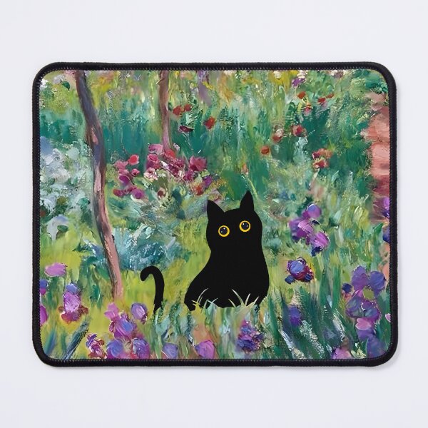 Item preview, Monet Irises Garden Cat designed and sold by PurrfectHome.