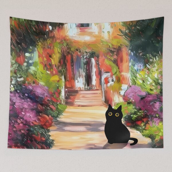 Item preview,  Monet Irises Garden Cat designed and sold by PurrfectHome.