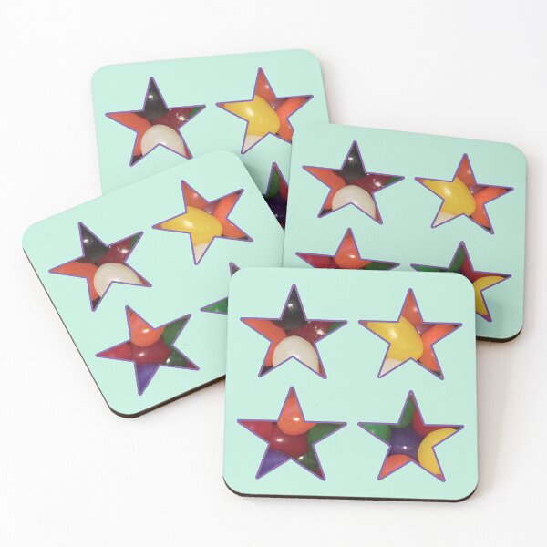 Item preview, Jelly Bean Stars on Carnival Glass Green designed and sold by BelindaFuller.