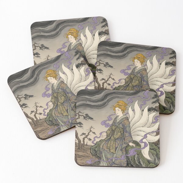 Item preview, Mystical Nine Tailed Fox Empress Ukiyo-e Art designed and sold by TokyoUkiyoHouse.
