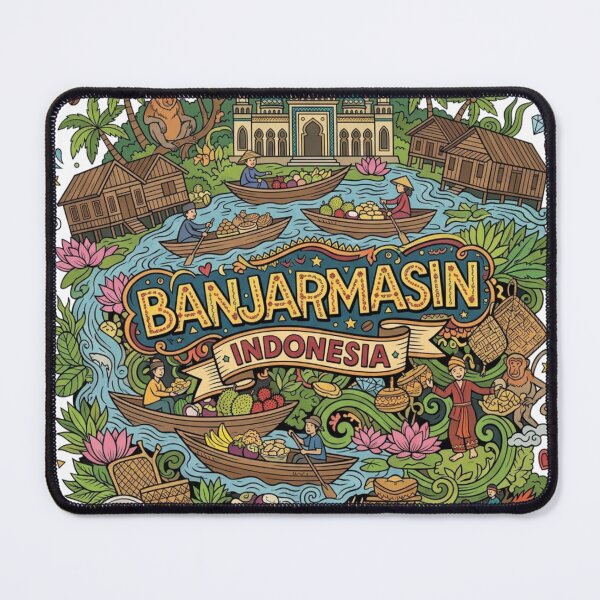 Item preview, Wonderful Banjarmasin Indonesia Travel Souvenir Heritage Colorful Cultural Doodle designed and sold by arisukma11.