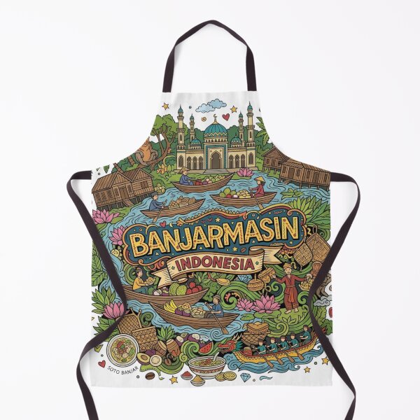 Item preview, Wonderful Banjarmasin Indonesia Travel Souvenir Heritage Colorful Cultural Doodle designed and sold by arisukma11.