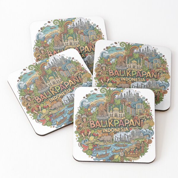 Item preview, Wonderful Balikpapan Indonesia Travel Souvenir Heritage Colorful Cultural Doodle designed and sold by arisukma11.