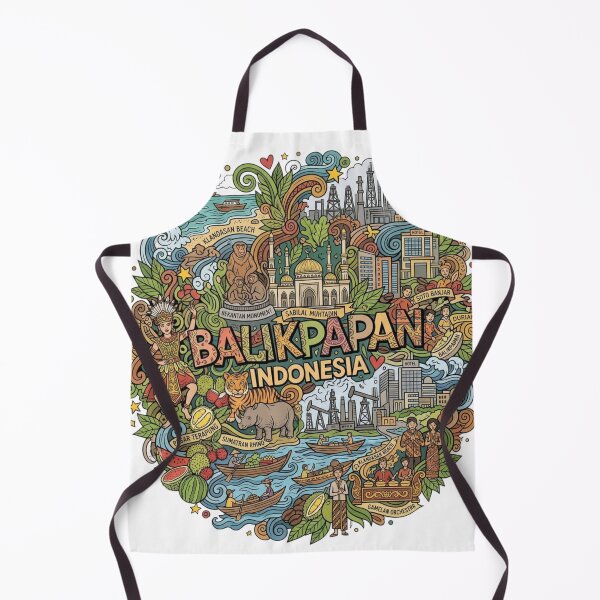Item preview, Wonderful Balikpapan Indonesia Travel Souvenir Heritage Colorful Cultural Doodle designed and sold by arisukma11.
