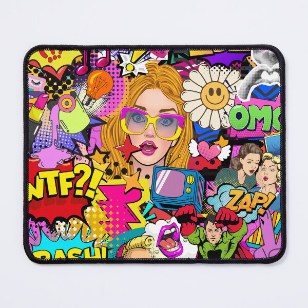 Item preview, Retro Pop Art Maximalist Collage  designed and sold by Side By Side Studio.