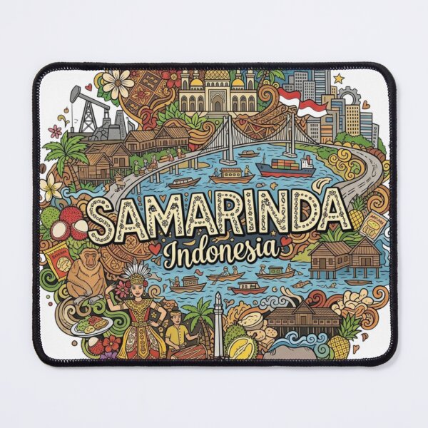 Item preview, Wonderful Samarinda Indonesia Travel Souvenir Heritage Colorful Cultural Doodle designed and sold by arisukma11.