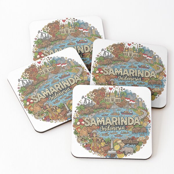 Item preview, Wonderful Samarinda Indonesia Travel Souvenir Heritage Colorful Cultural Doodle designed and sold by arisukma11.