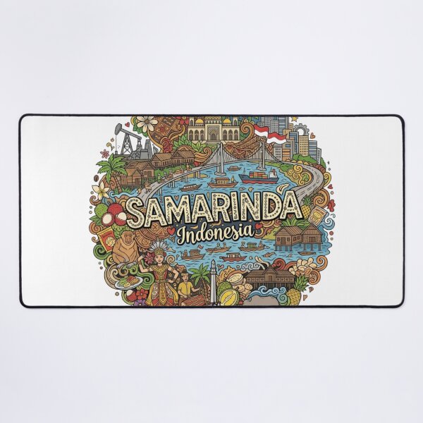 Item preview, Wonderful Samarinda Indonesia Travel Souvenir Heritage Colorful Cultural Doodle designed and sold by arisukma11.