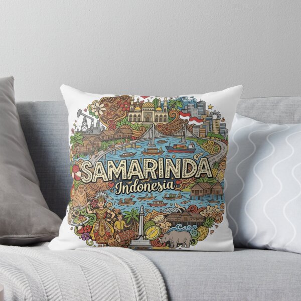 Item preview, Wonderful Samarinda Indonesia Travel Souvenir Heritage Colorful Cultural Doodle designed and sold by arisukma11.