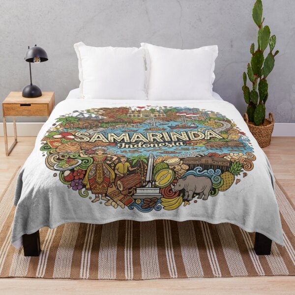 Item preview, Wonderful Samarinda Indonesia Travel Souvenir Heritage Colorful Cultural Doodle designed and sold by arisukma11.