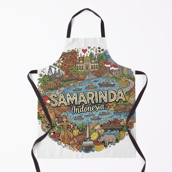 Item preview, Wonderful Samarinda Indonesia Travel Souvenir Heritage Colorful Cultural Doodle designed and sold by arisukma11.