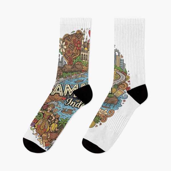Item preview, Wonderful Samarinda Indonesia Travel Souvenir Heritage Colorful Cultural Doodle designed and sold by arisukma11.
