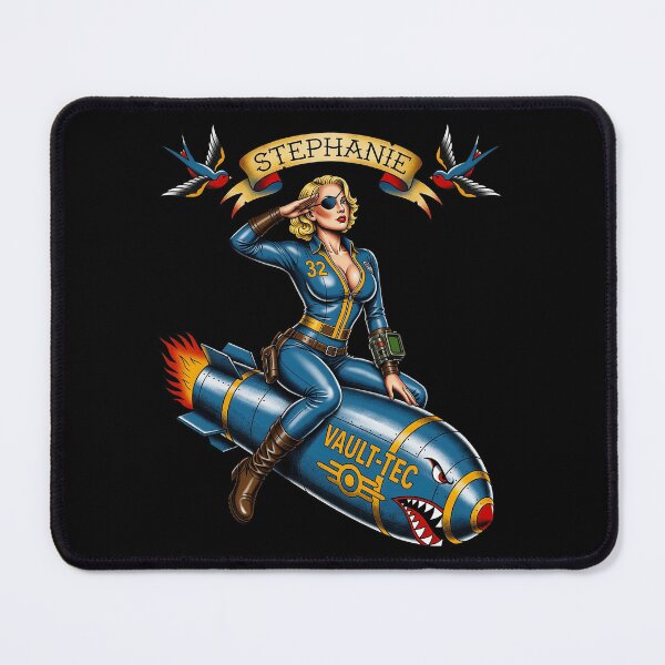 Item preview, Vault Dweller Pinup Tattoo designed and sold by Fictional Ink Society.