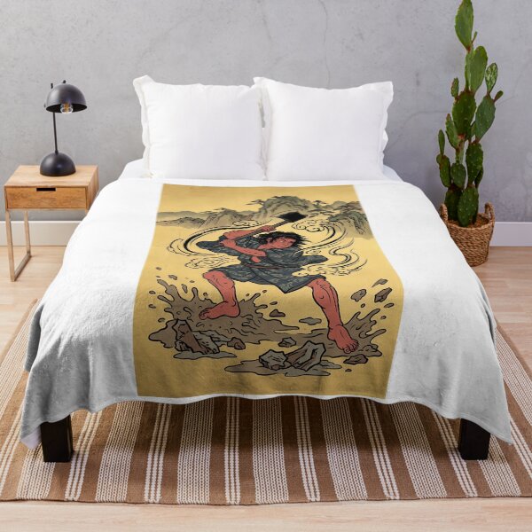 Item preview, Dynamic Samurai Warrior Axe Strike Ukiyo-e Art designed and sold by TokyoUkiyoHouse.