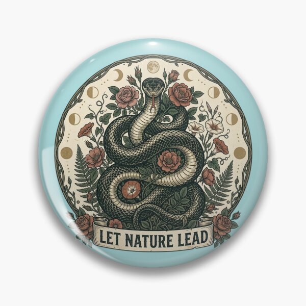 Item preview, Let Nature Lead Snake Moon Phase Design designed and sold by BirdsnStuff.