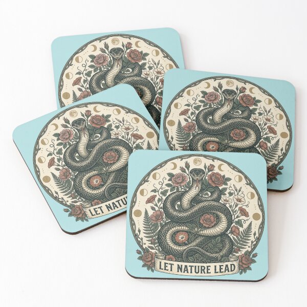 Item preview, Let Nature Lead Snake Moon Phase Design designed and sold by BirdsnStuff.
