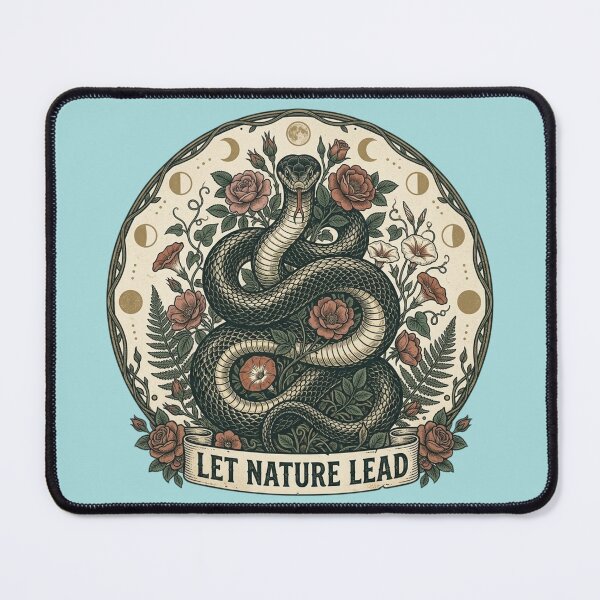 Item preview, Let Nature Lead Snake Moon Phase Design designed and sold by BirdsnStuff.