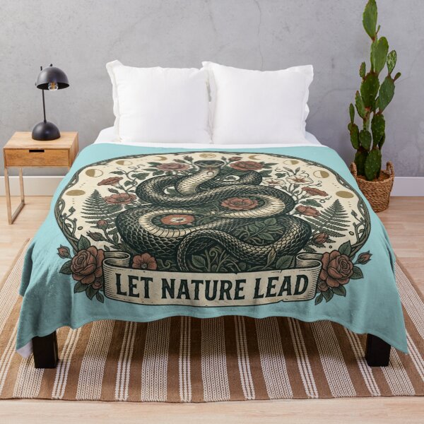 Item preview, Let Nature Lead Snake Moon Phase Design designed and sold by BirdsnStuff.