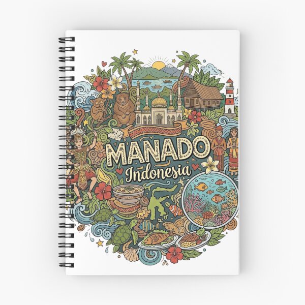 Item preview, Wonderful Manado Indonesia Travel Souvenir Heritage Colorful Cultural Doodle  designed and sold by arisukma11.