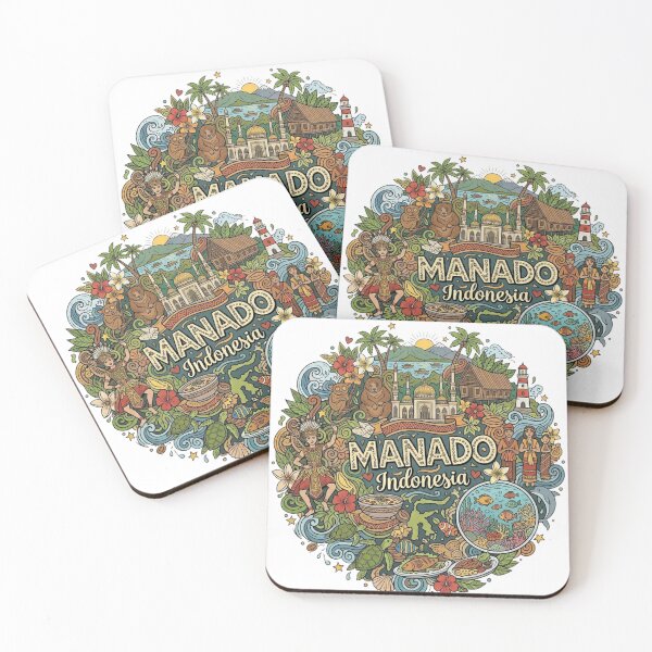 Item preview, Wonderful Manado Indonesia Travel Souvenir Heritage Colorful Cultural Doodle  designed and sold by arisukma11.