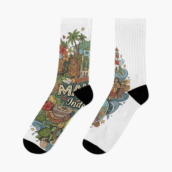 Item preview, Wonderful Manado Indonesia Travel Souvenir Heritage Colorful Cultural Doodle  designed and sold by arisukma11.