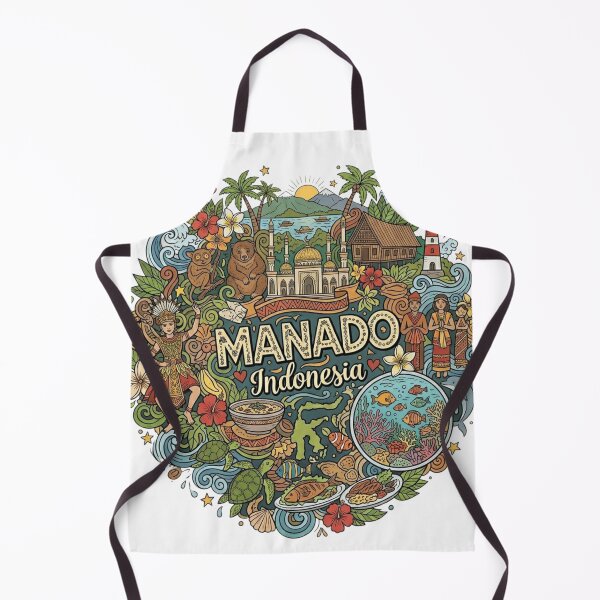 Item preview, Wonderful Manado Indonesia Travel Souvenir Heritage Colorful Cultural Doodle designed and sold by arisukma11.