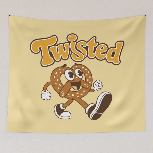 Item preview, Twisted! Pretzel Funny Drive-In Style Cartoon Mascot – Quirky Snack Food Pun designed and sold by ShirtRemarks.