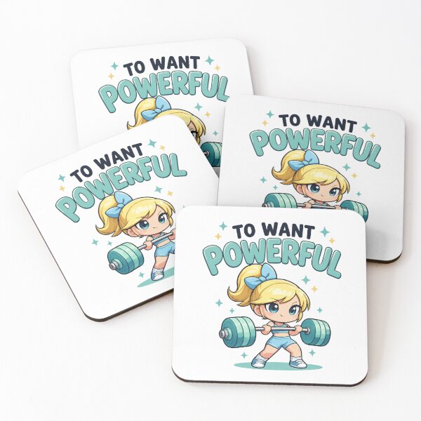 Item preview, To Want Powerful Cute Anime Girl Gym Weightlifting Graphic designed and sold by Digistore1221.