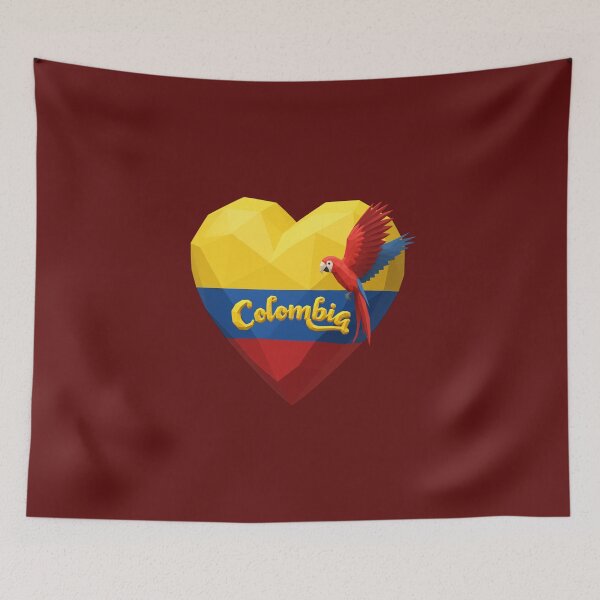 Item preview, Heart of Colombia with Tropical Macaw designed and sold by ArtMochis.