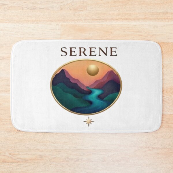 Item preview, Serene Mountain Landscape Minimalist Earth Tones designed and sold by Northern Glow Art.