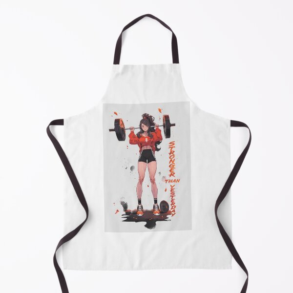 Item preview, Stronger Than Yesterday Cute Anime Girl Weightlifting Gym Graphic designed and sold by Digistore1221.