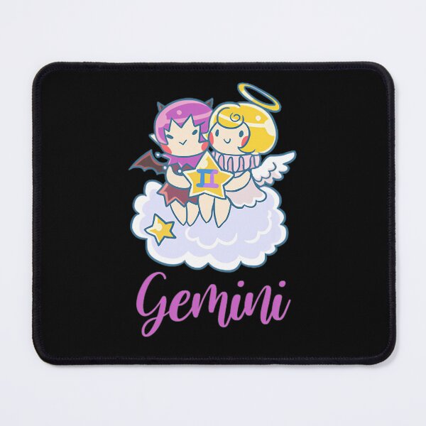 Item preview, Chibi Angel and Devil Twins Chilling on Cloud Zodiac designed and sold by FashionHub005.
