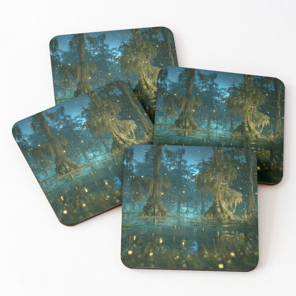 Item preview, Louisiana Bayou Firefly Swamp Art designed and sold by GSizzle1.