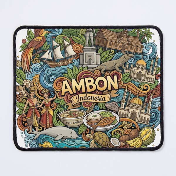 Item preview, Wonderful Ambon Indonesia Travel Souvenir Heritage Colorful Cultural Doodle designed and sold by arisukma11.