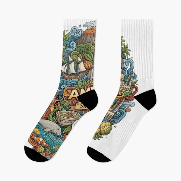 Item preview, Wonderful Ambon Indonesia Travel Souvenir Heritage Colorful Cultural Doodle designed and sold by arisukma11.