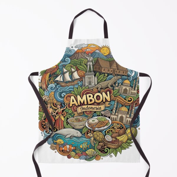 Item preview, Wonderful Ambon Indonesia Travel Souvenir Heritage Colorful Cultural Doodle designed and sold by arisukma11.