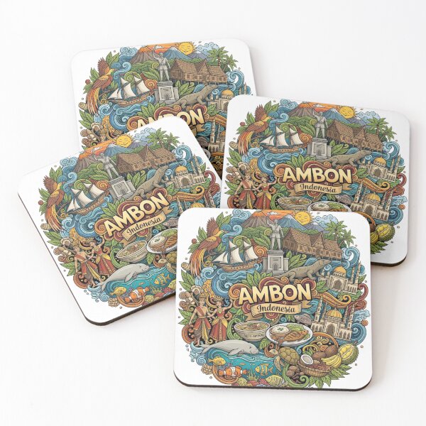 Item preview, Wonderful Ambon Indonesia Travel Souvenir Heritage Colorful Cultural Doodle designed and sold by arisukma11.