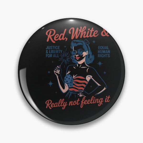 Item preview, Retro Vintage Red White and Not Really Feeling It Feminism designed and sold by FrankIsabel.