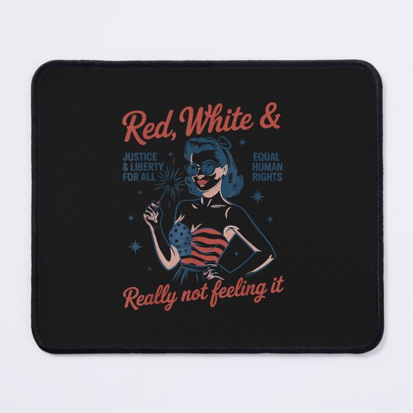 Item preview, Retro Vintage Red White and Not Really Feeling It Feminism designed and sold by FrankIsabel.