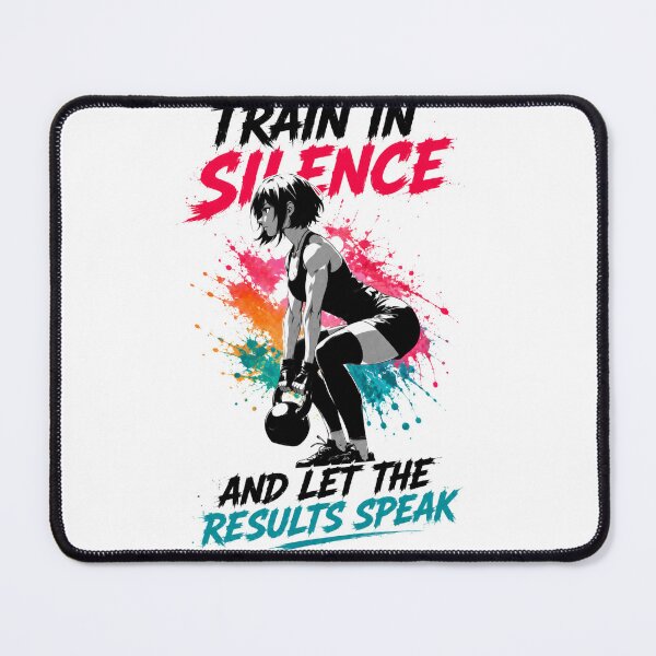 Item preview, Train In Silence Let Results Speak Anime Girl Gym Fitness Graphic designed and sold by Digistore1221.