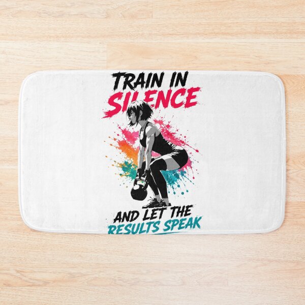 Item preview, Train In Silence Let Results Speak Anime Girl Gym Fitness Graphic designed and sold by Digistore1221.