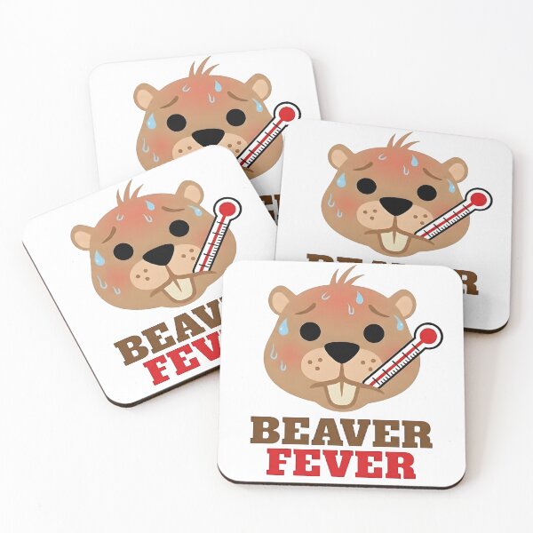 Item preview, Beaver Fever Cute Animal Pun designed and sold by Murvel-Ink.