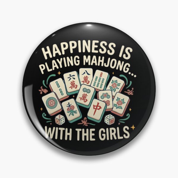 Item preview, Happiness is Playing Mahjong with the Girls  designed and sold by NewEraPress.