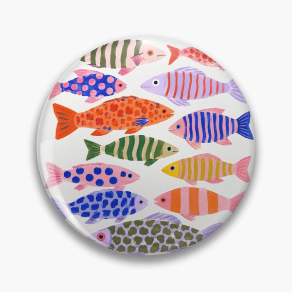 Item preview, Colorful Fish Illustration Art Print designed and sold by bosamji.