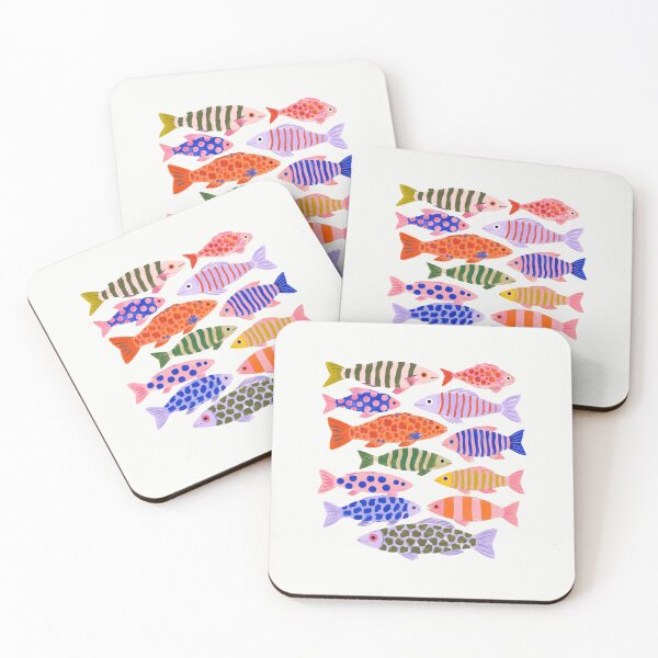 Item preview, Colorful Fish Illustration Art Print designed and sold by bosamji.