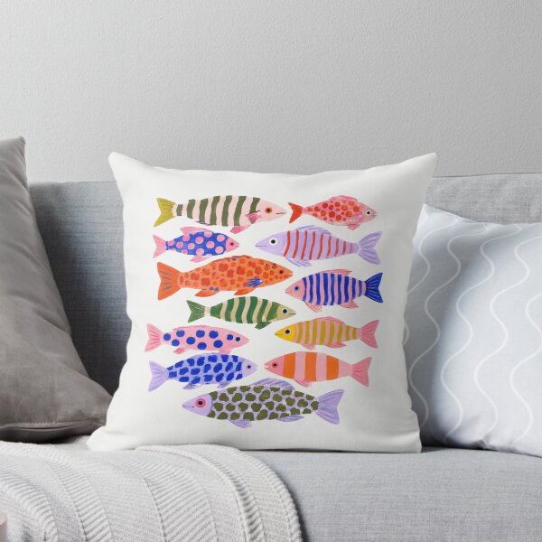 Item preview, Colorful Fish Illustration Art Print designed and sold by bosamji.