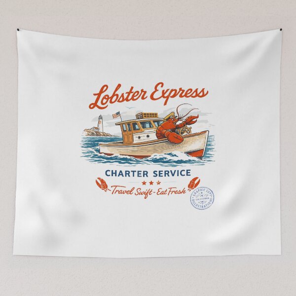 Item preview, Lobster Express Charter Service designed and sold by Matinez Pink.