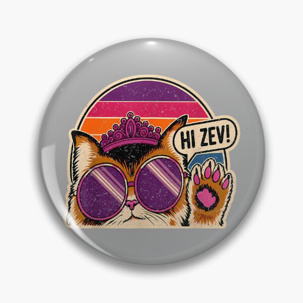 Item preview, Hi Zev Funny Cat Princess Retro Sunset Sunglasses Crown designed and sold by KathieFaugh.