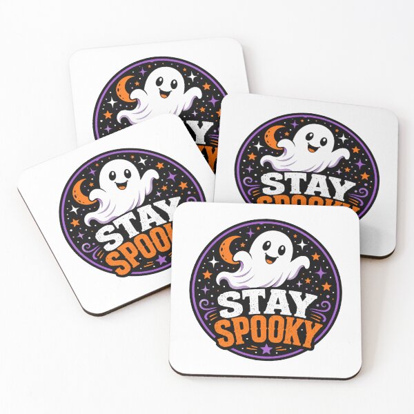 Item preview, Stay Spooky Cute Ghost Halloween Badge Vector designed and sold by wizooo411.