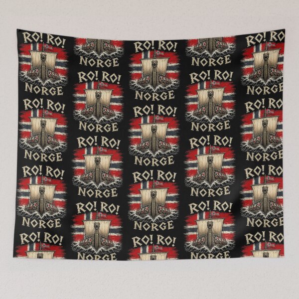 Item preview, Ro! Ro! Norge Viking Ship Norwegian Flag Vintage designed and sold by ajifujpost.